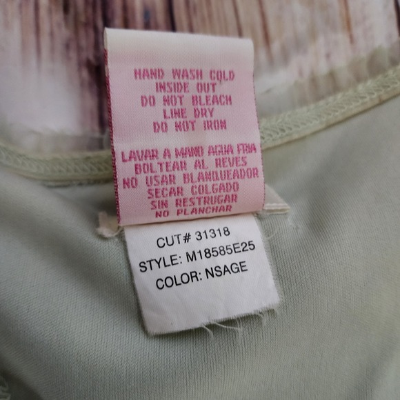 Y2K Speechless Babydoll Dress Sz 9 Asymmetrical Fairy Green Pastel Midi Coquette - Picture 13 of 13